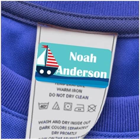 Stick-On Clothing Labels, Laundry Safe - Cool Designs