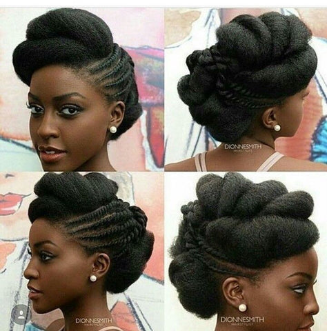 Afrocenchix Wedding Hairstyles for Natural HairTwisted Hawk With Cornrows