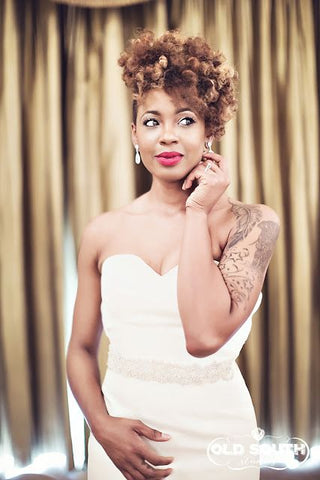 Afrocenchix Wedding Hairstyles for Natural Hair Loose Twist-out Updo