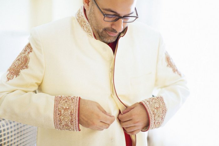 Custom made Grooms wedding Sherwani.