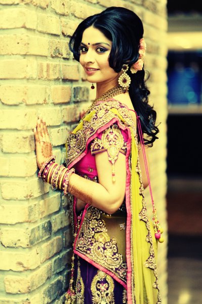 Brides Custom Made Sangeet Lehenga Choli.