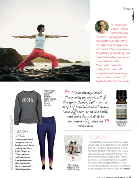 Psychologies Magazine June 2018 Featuring Blossom Yoga Wear