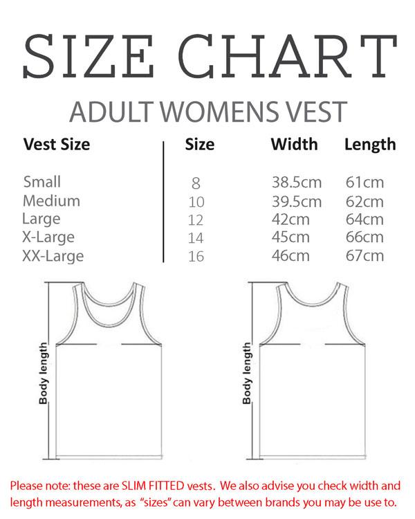 Size Chart - Adult Women's Vest - Coto7