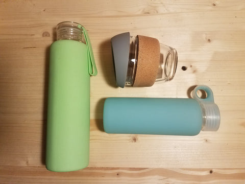 Reusable Bottles and Coffee Cup