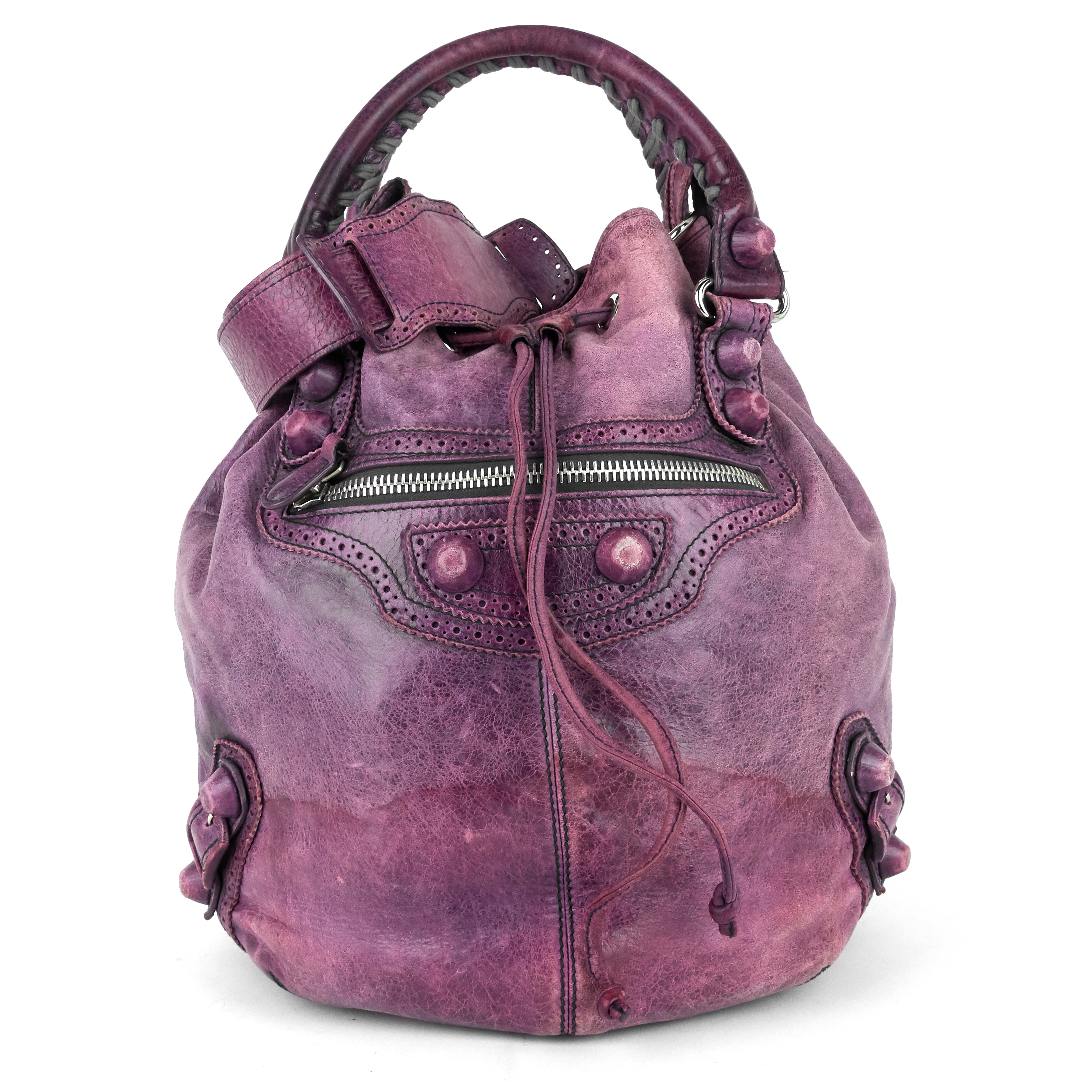 efterspørgsel Gøre en indsats Onset Balenciaga Pompon Giant Brogues Lambskin Leather Bag – Poshbag Boutique