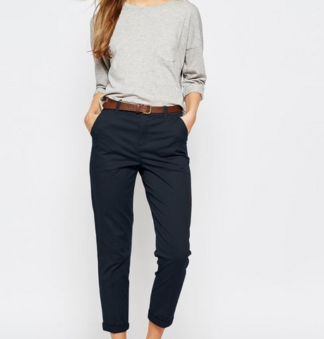 Chino trousers and sneakers for work 