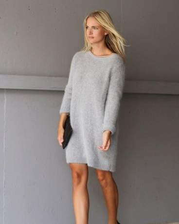 Long sleeved dress and sneakers for work 