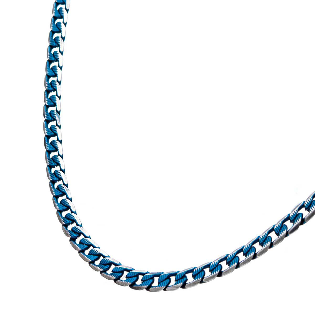 BLUE EON CHAIN Blue Tinted Steel Flat 