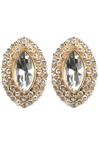 (5PCS) Stone Clip Earrings