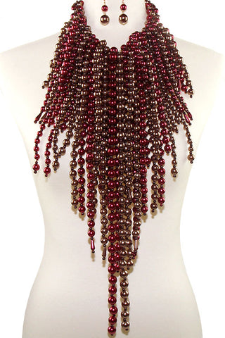 Chunky Pearl Necklace Set