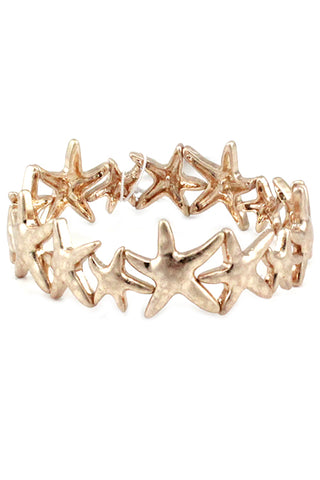 Metal Starfish Stretchable Bracelet