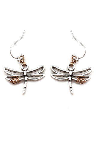 Metal Dragonfly Earrings