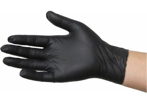 black latex gloves