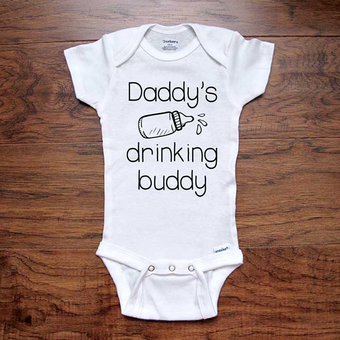 daddy's drinking buddy onesie