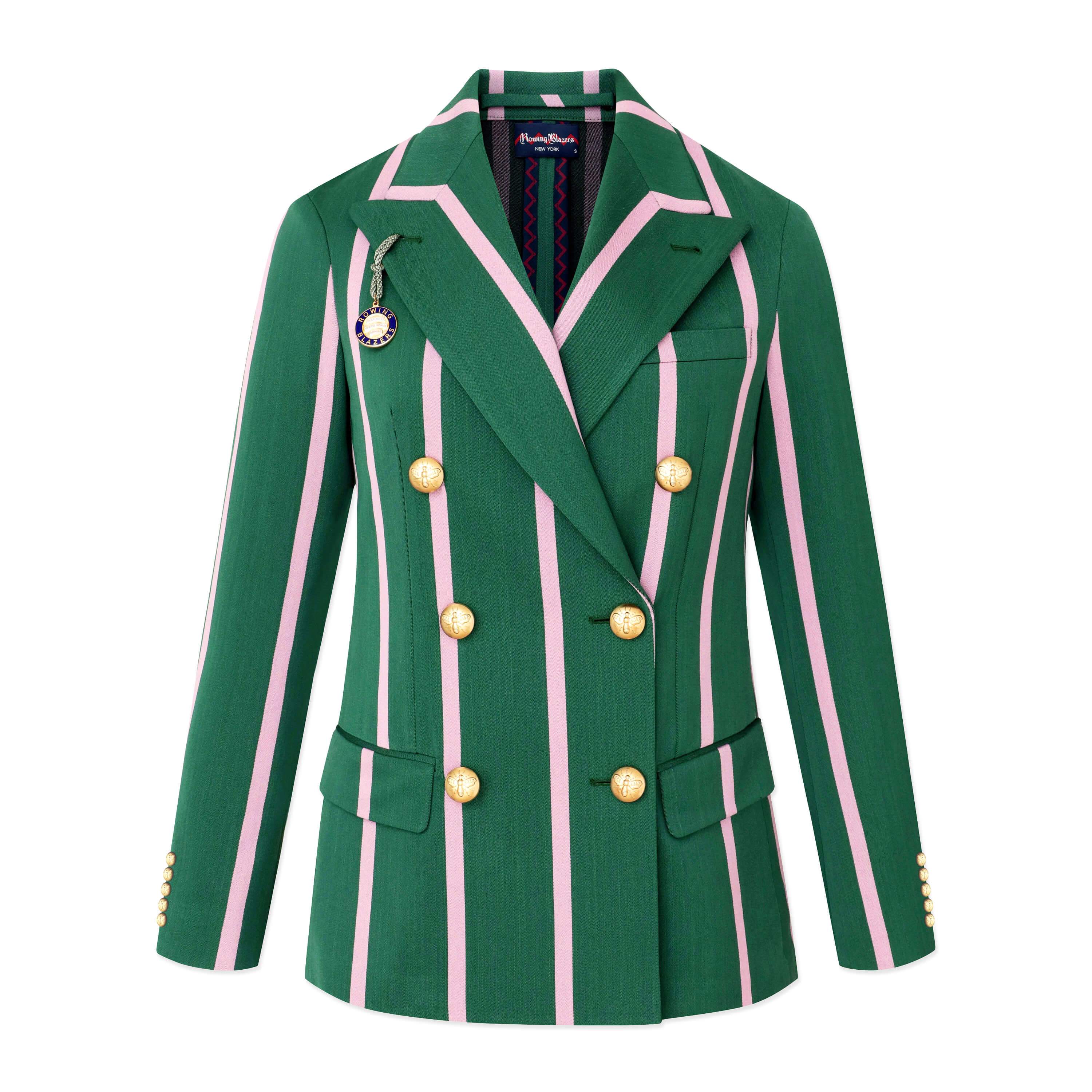 Rowing Blazers FW20 Women S Blazer   Pink Green Stripe ?v=1620009206