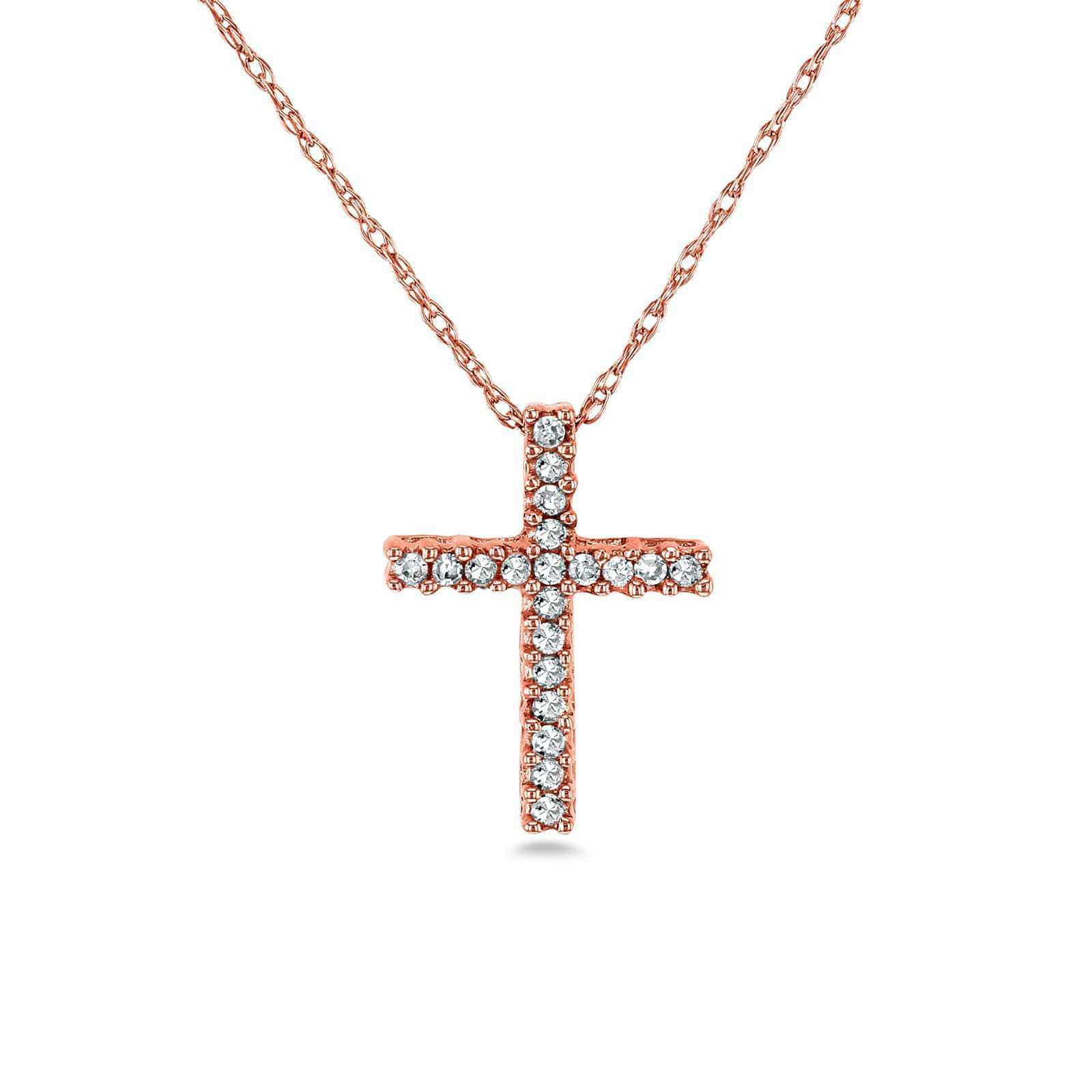 diamond studded cross pendant