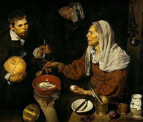 Old Woman Frying Eggs by Diego Velazquez