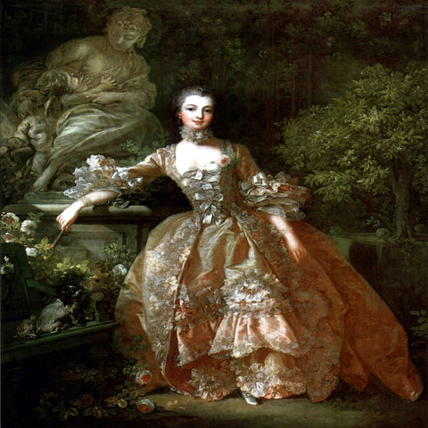 Portrait of Madame de Pompadour by François Boucher - Famous Painting