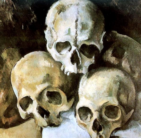 Pyramid of Skulls by Paul Cézanne