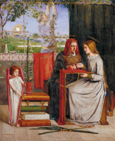 The Girlhood of Mary Virgin by Dante Gabriel Rossetti