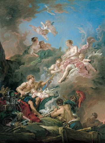 Venus at Vulcan's Forge by François Boucher - Famous Painting
