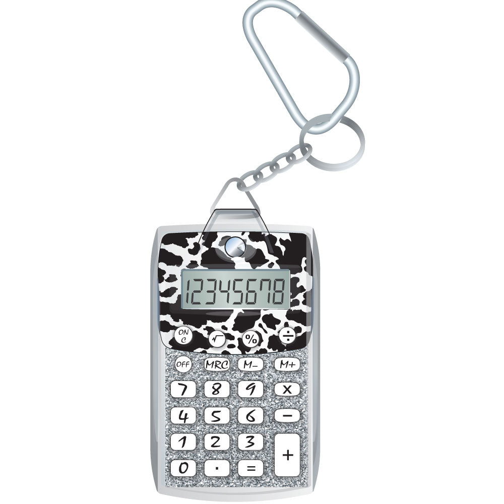 Datexx Keychain Calculator DH-21BLN-ZEBRA 8 Digits Pink Green White 