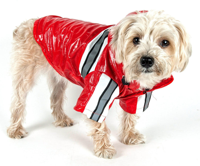 Juway Adjustable Dog Raincoat With Reflective Stripe