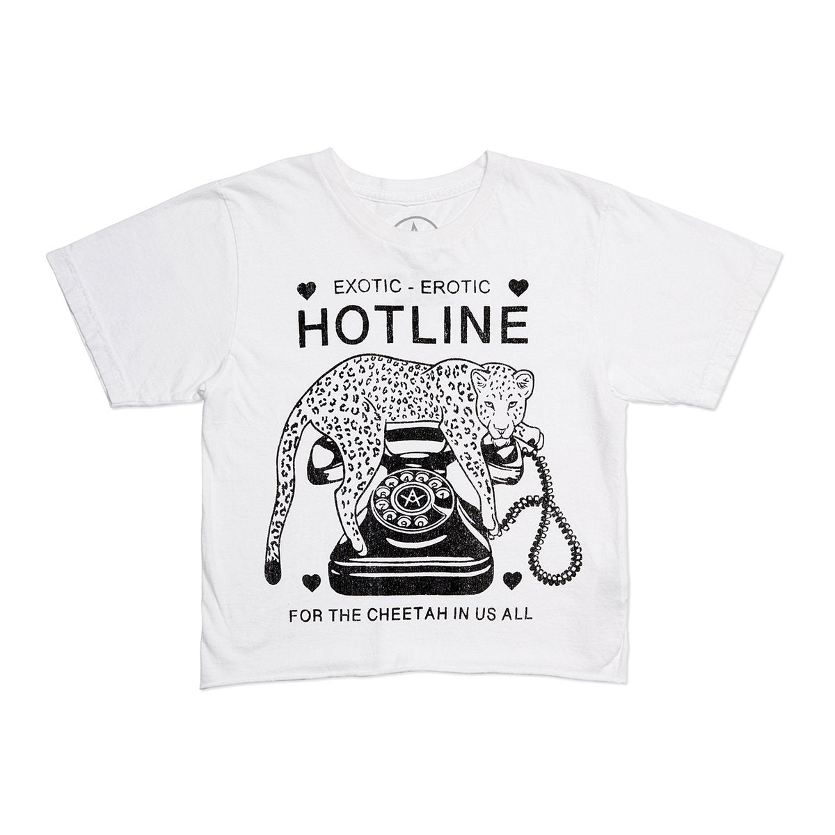 White Hotline Crop Tee