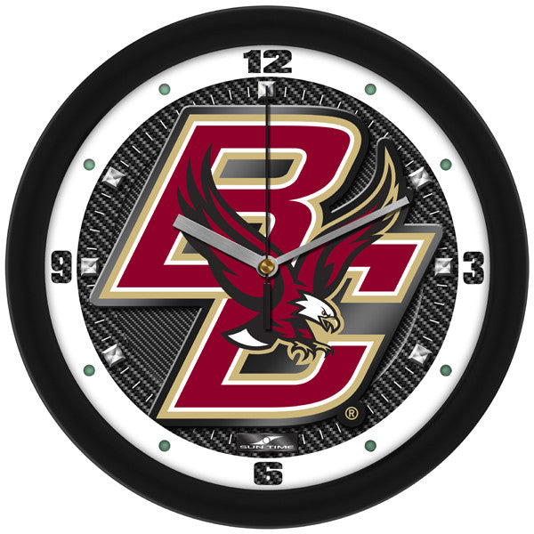 NCAA Boston College Eagles-Carbon Fiber Textured Wall Clock