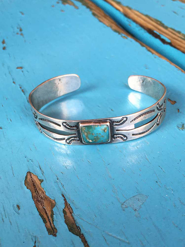 VINTAGE STOMP BANGLE TURQUOISE www.krzysztofbialy.com