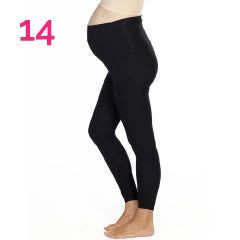 Maternity Foldable Waistband Tight 7/8 Length Legging in Black/Marl Grey