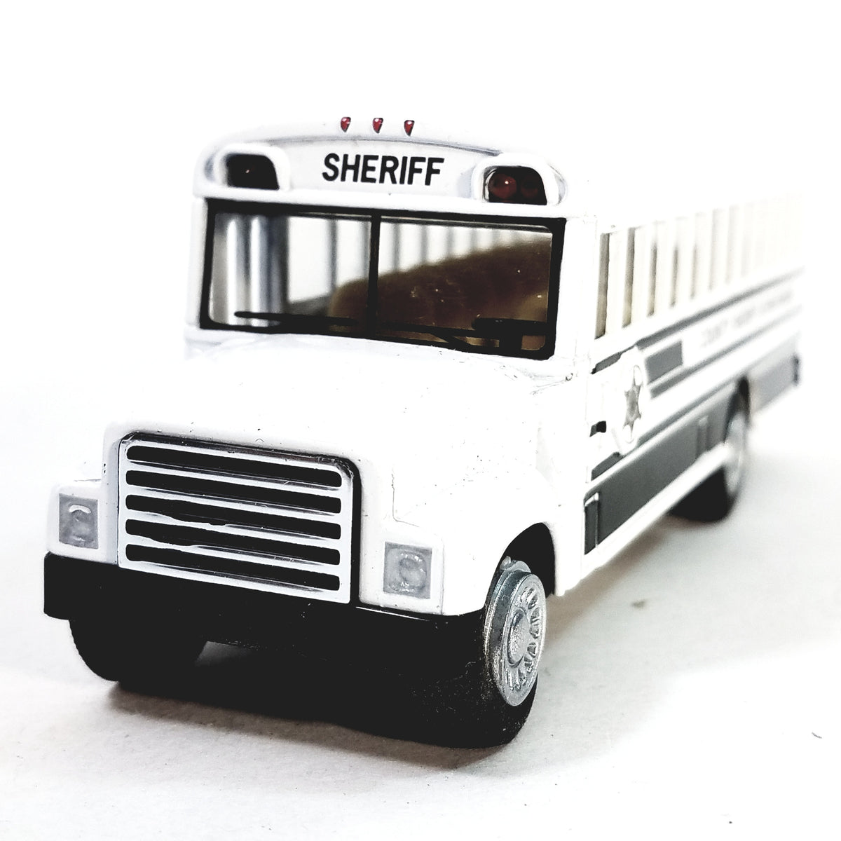 toylandbay County Sheriff Department Prison Work Release Bus Diecast 5 Long 1:64 Scale Diecast Kintoy 