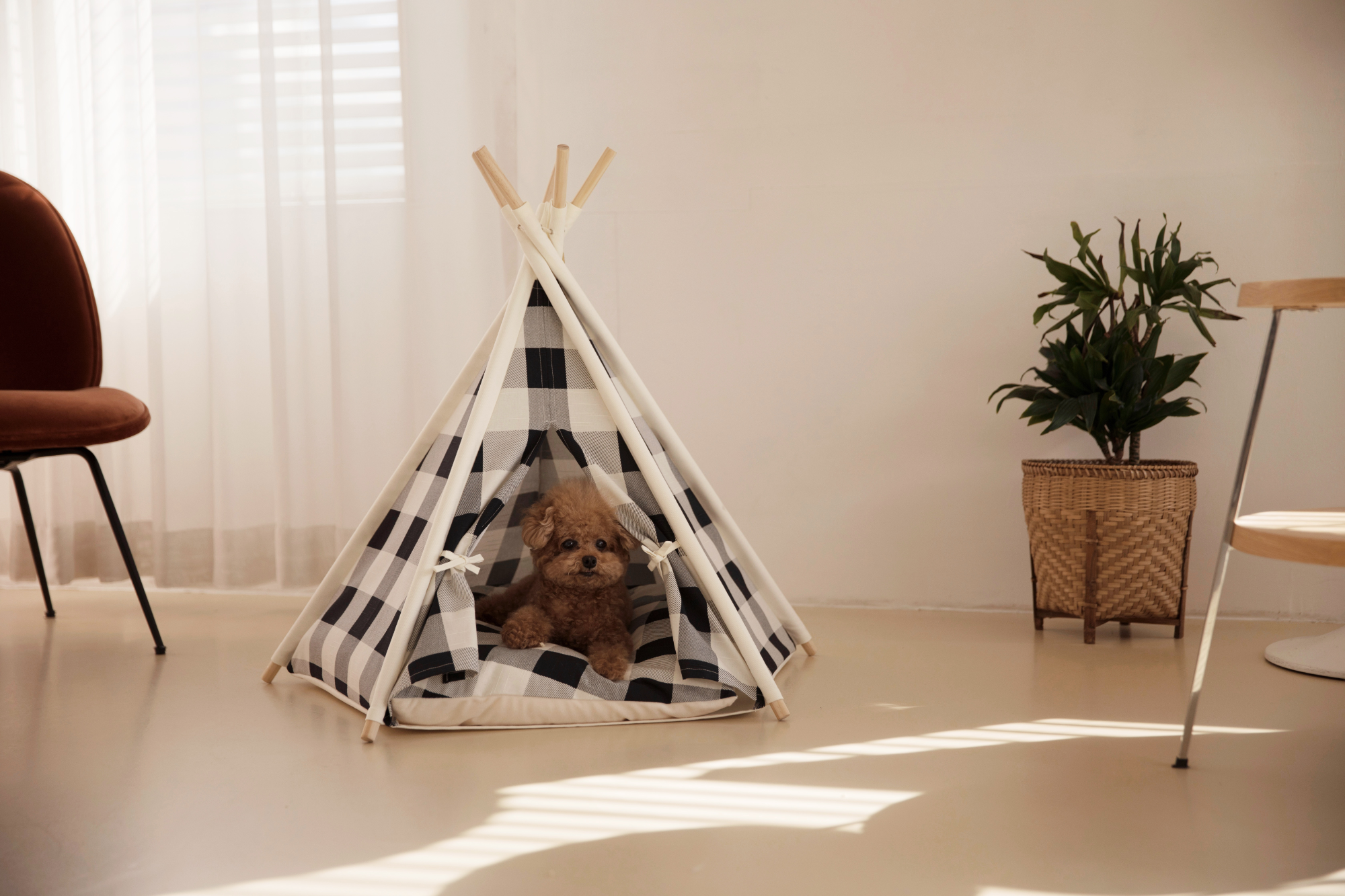 Huts & Bay Check Pet Teepee Tent | Smack Bang Blog