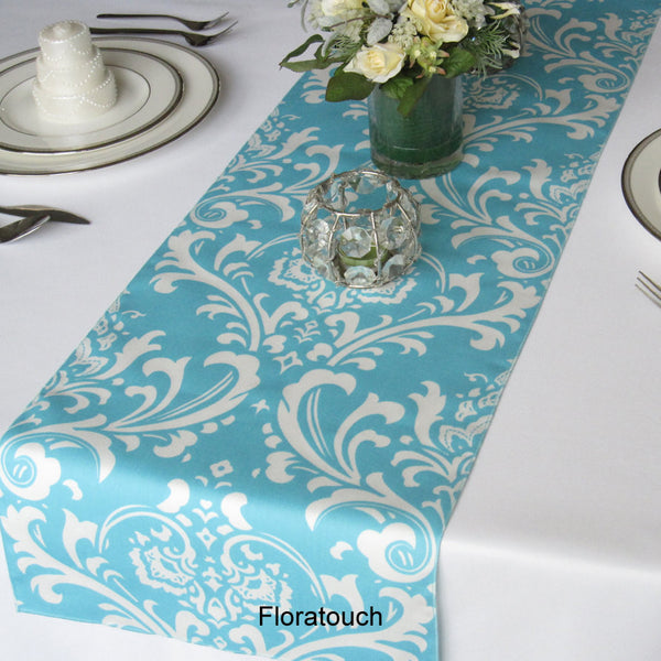 aqua table runner