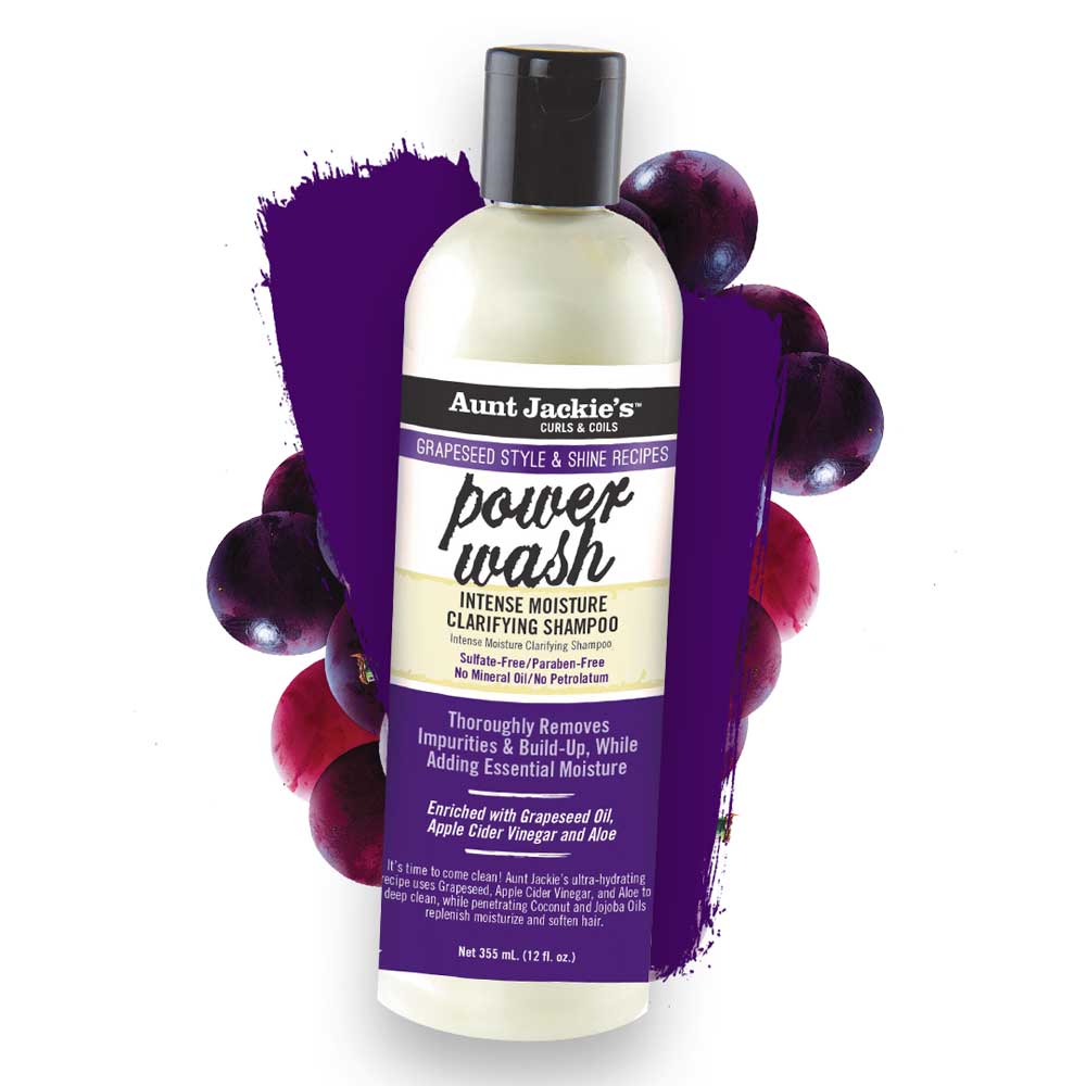 Aunt Jackies Power Wash Grapeseed Intense Moisture Shampoo – M&M and Beauty