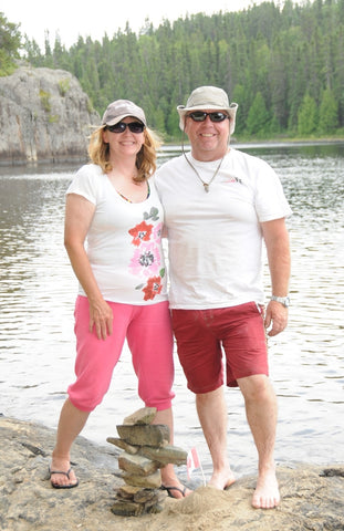 Rod & Heather On the shore of Howard Lake in Kirkland Lake Ontario.