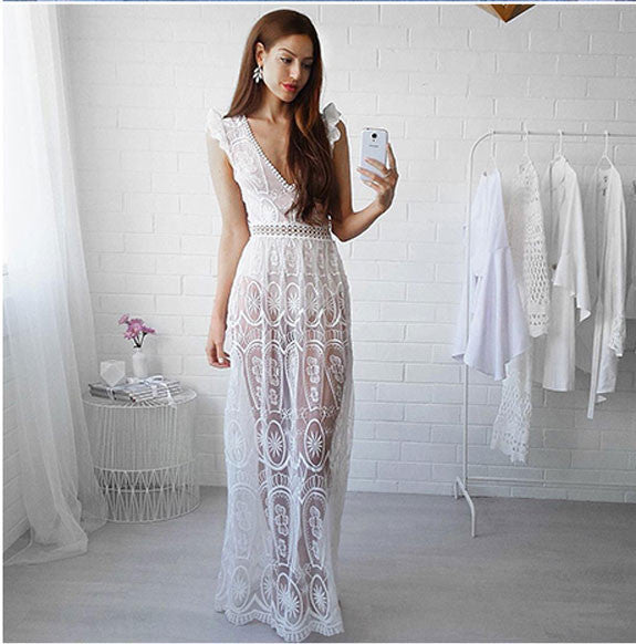 lace maxi dress boho