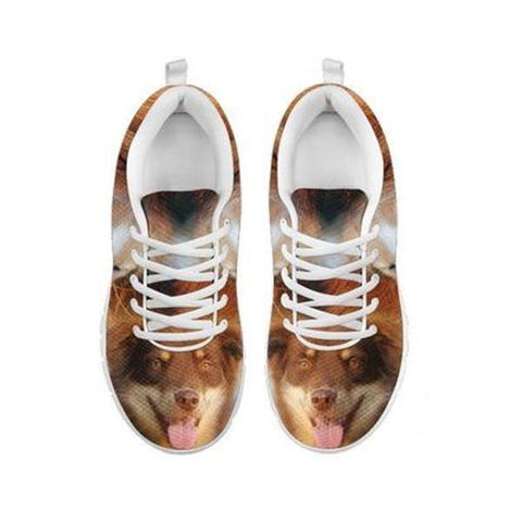 Cute English Shepherd Print Running Shoes For Women- Free Shipping-For 24 Hours Only-Paww-Printz-Merchandise