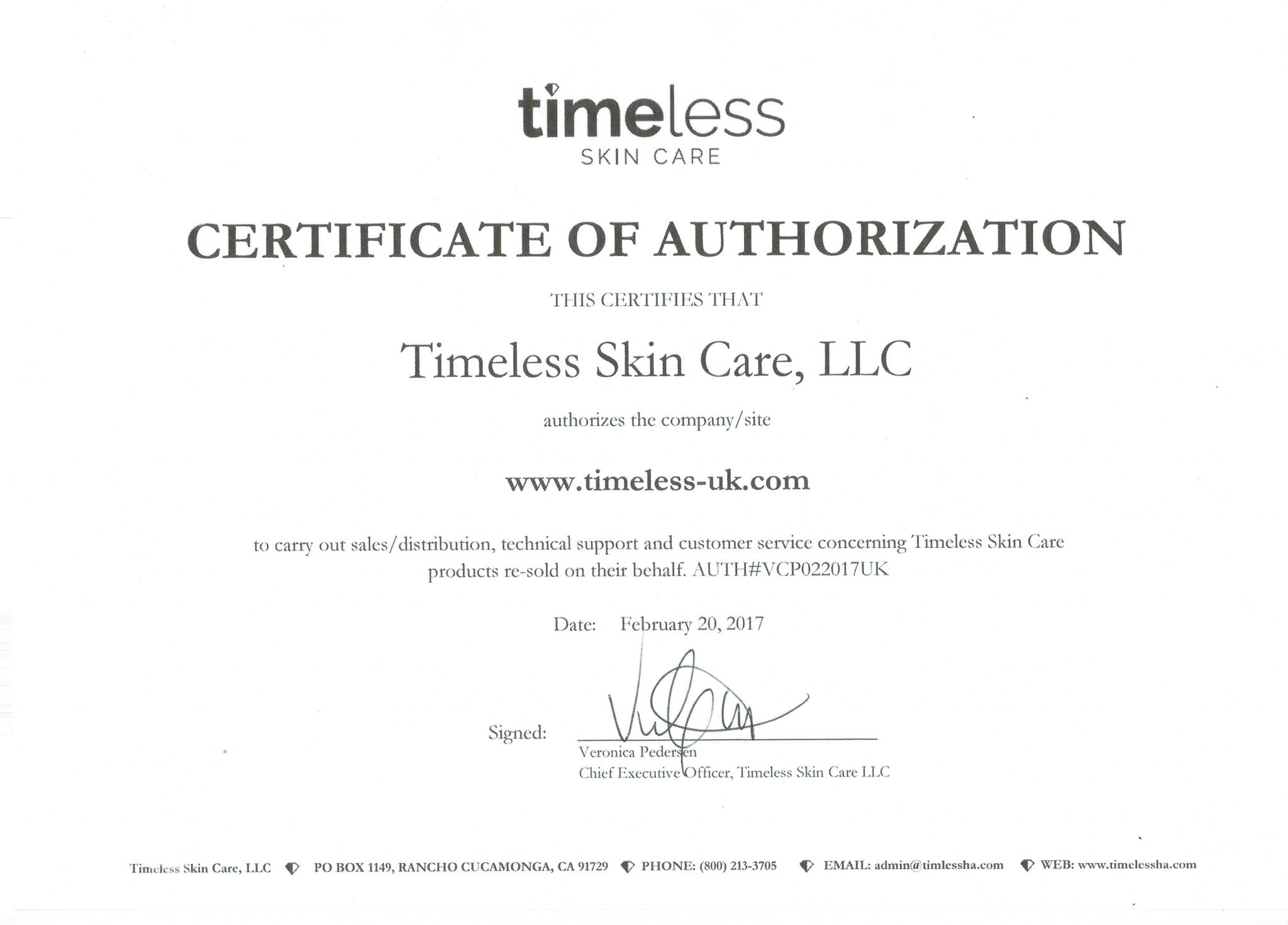 Timeless UK - Proud to be the primary authorised distributor of Timeless Skin Care products in the UK and Europe