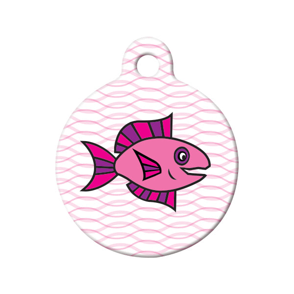 Pet Tag - Abstract Fish (Pink & Purple) - Tag a Pet - Tag a Pet