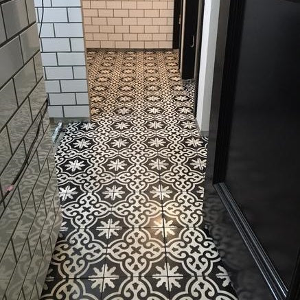 Favorite Black And White Cement Tile Installations Avente Tile