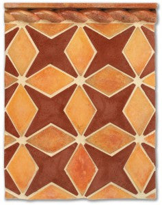 Arabesque 4 in Mission Red & Tuscan Mustard with Malibu Deco