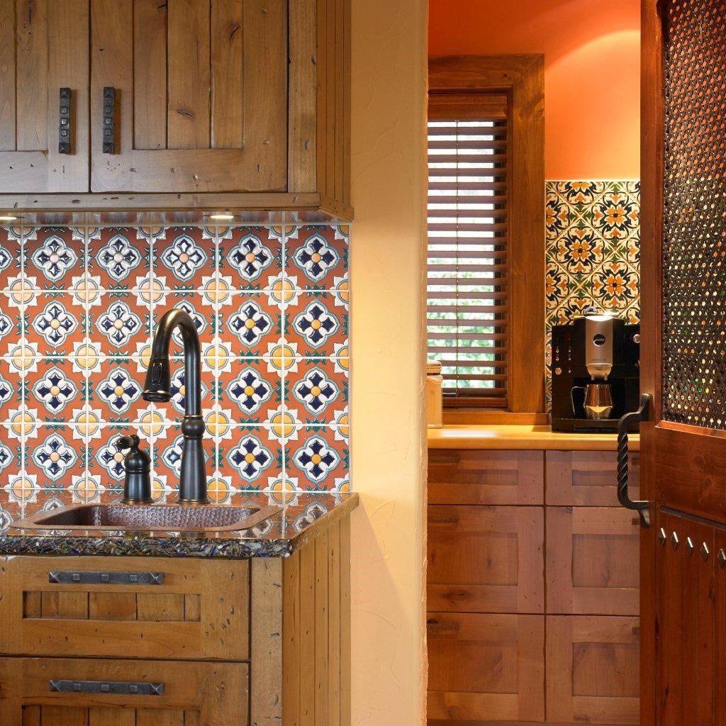 Barcelona La Merced Spanish tiles Kitchen Backsplash