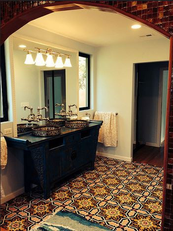 Cement Floor Tiles Exude Bohemian, Exotic Flair