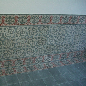 Cement Tile for Wainscoting Wall Application