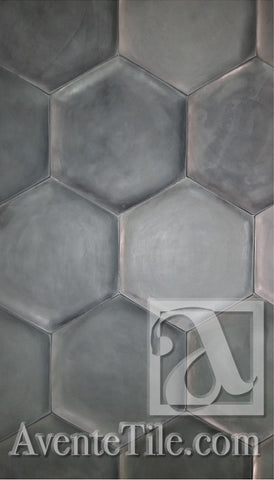 Elevations Concave Hexagon Relief Wall Tile