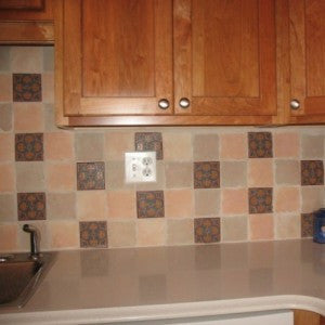 Rustic Elitra Ceramic Tiles Make a Backsplash