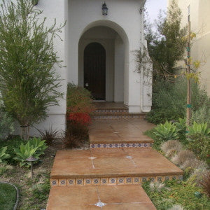 Spanish Tiles on Patio Risers