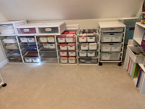 Fabic reorganization Ikea containers