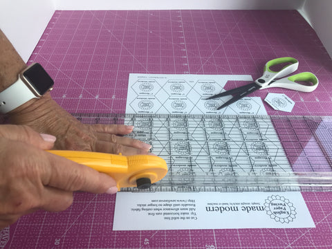 Cutting English Paper Piecing Made Modern templates